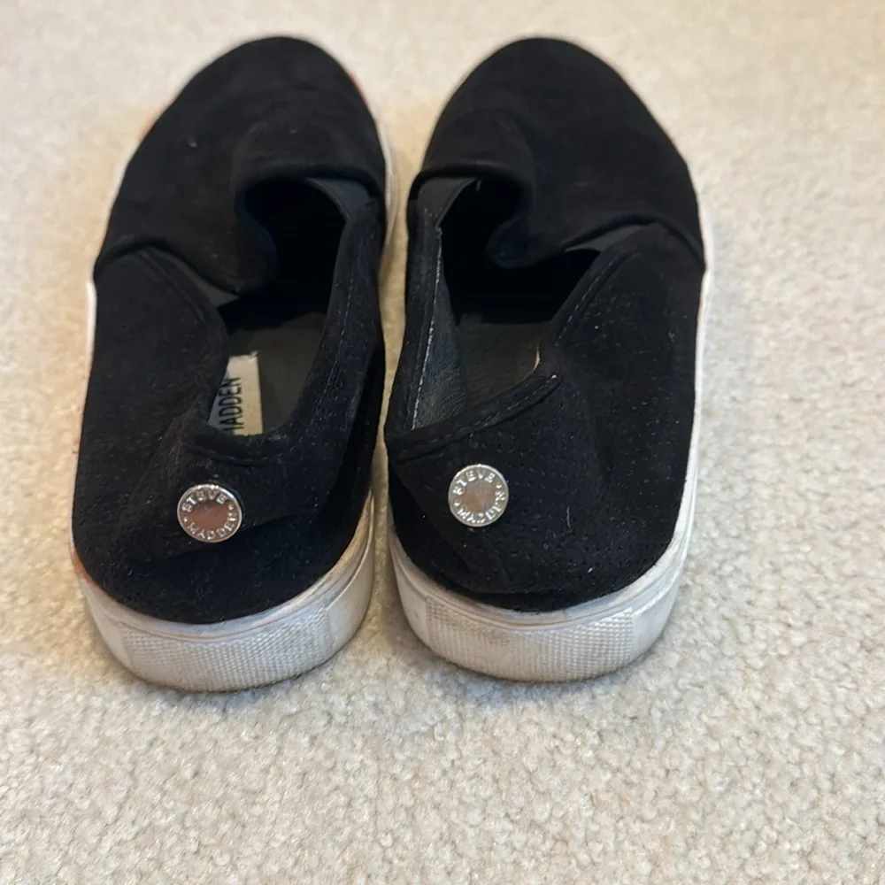 Steve Madden Black Slip-On Sneakers